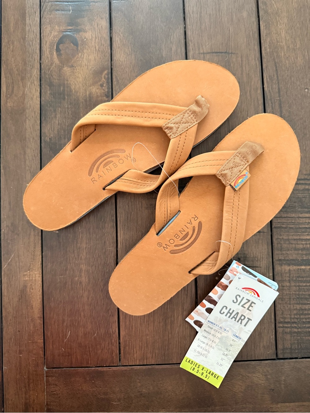 Rainbow Leather Flip Flops